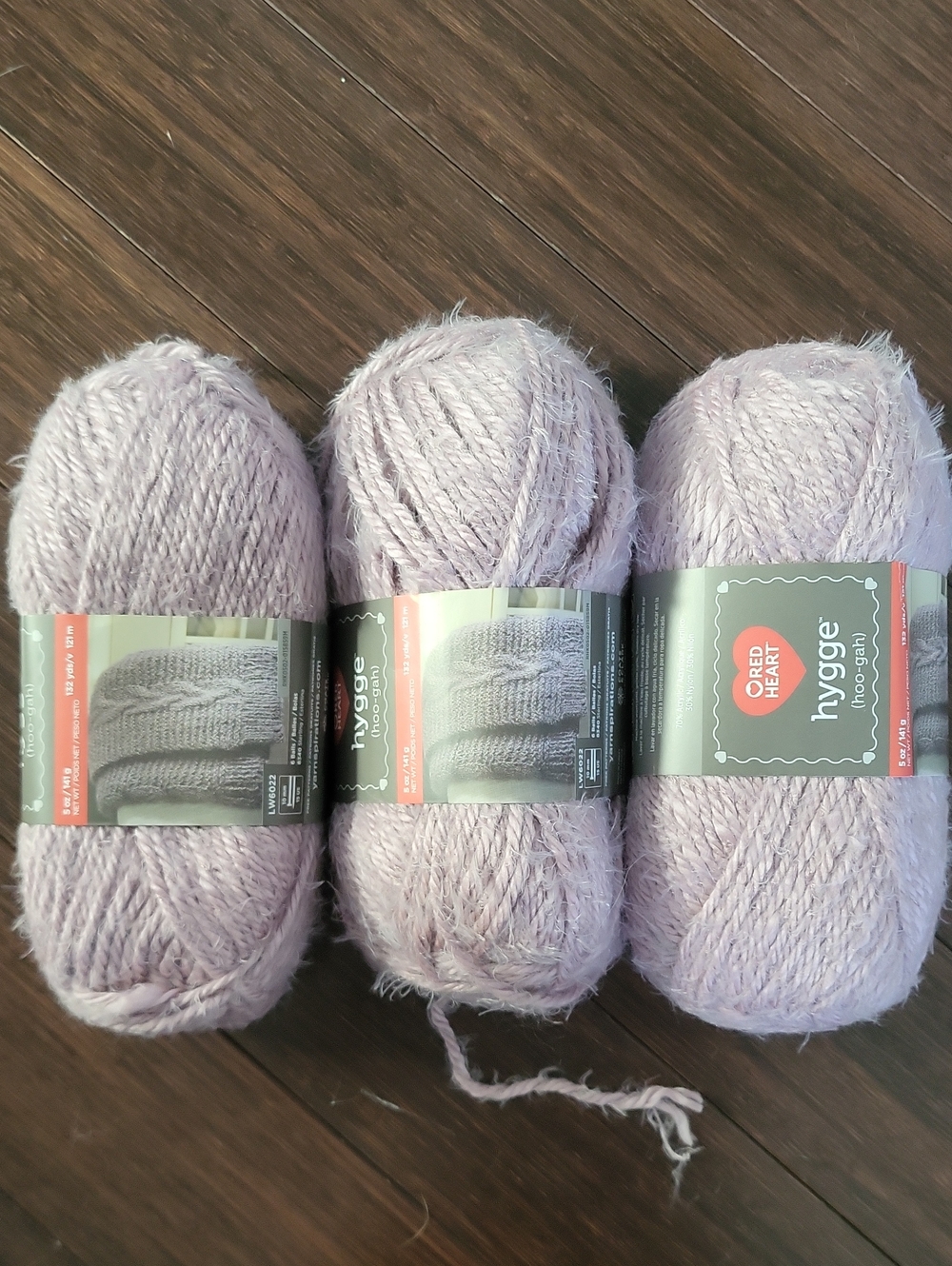 3 For $15 | Red Heart Hygge Eyelash Yarn Skeins - Lavender